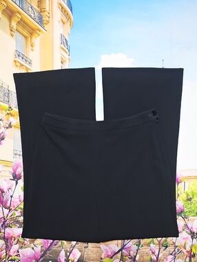 Georges Rech Synonyme Black Wide Leg High Waist Pants Size 12